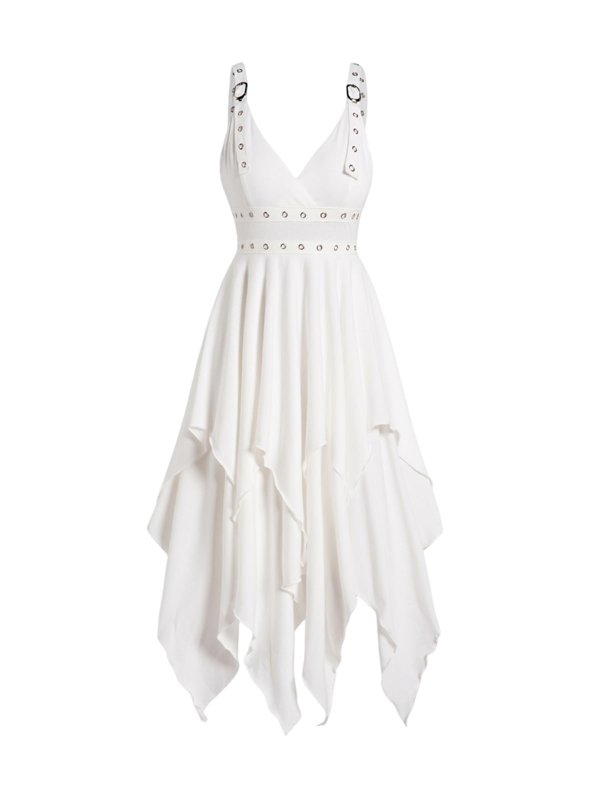 Women's Casual Sleeveless V Neck Tiered A Line Flowy Wrap Gothic Dress for Party Events
| Women's Casual Sleeveless V N