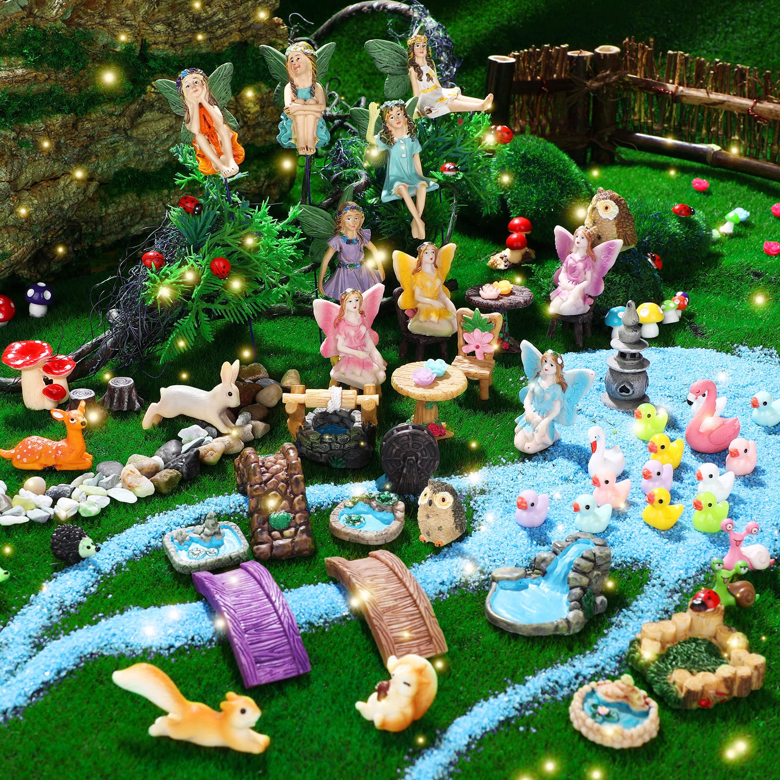 120 Pieces Garden Kit Accessories for Outdoor Yard DIY Miniature Figurines
| Miniature Figurines Micro Landscape Orname